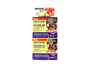 122XL Pack 2 cartuchos alternativo , 1 negro, 1 color Pacific color