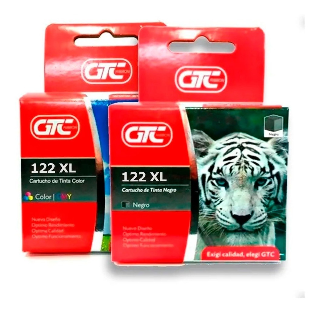 Pack hp 122XL alternativo , 1 negro, 1 color 2