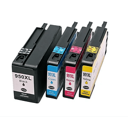 950XL y 951XL Alternativo 4 colores Negro, Cyan, Yellow y Magenta Compatible HP Pack