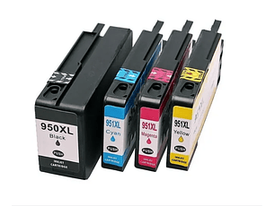 950XL y 951XL Alternativo 4 colores Negro, Cyan, Yellow y Magenta Compatible HP Pack