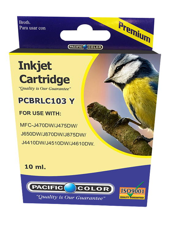 LC103 Yellow Cartridge Pacific Color Compatible Brother  1