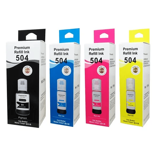 T504 Epson pack alternativo compatible Ecotank linea L