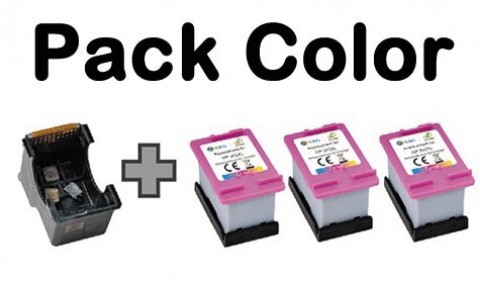 Kit cartuchos 3 en 1 compatible hp 664 color  1