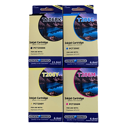 Pack 206 Alternativos Compatible  Epson 4 colores (T206) Pacific Color