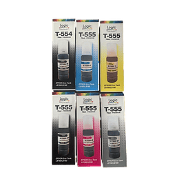 T544 y T555 Alternativo compatible epson pack 6 colores 