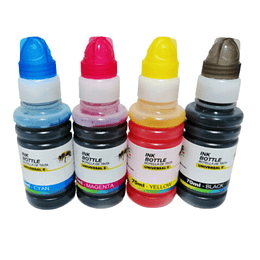 Tinta genérica para recarga pack 4 colores 100ml