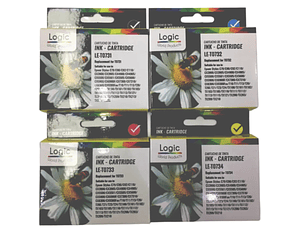 73N Pack 4 Cartuchos alternativo compatible epson  Colores BKCYM Logic
