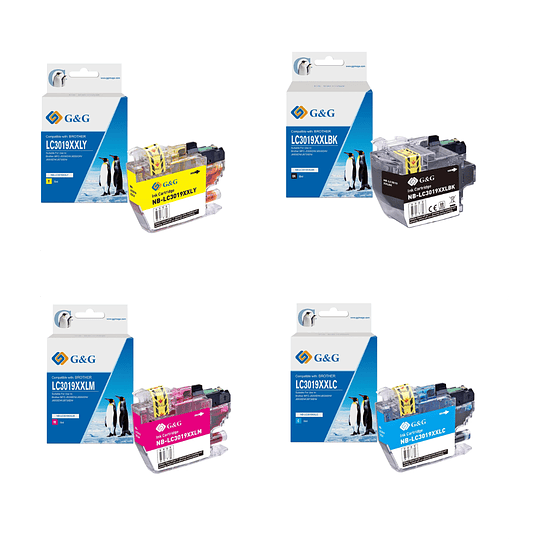 Lc3019 XL Cartridge para Brother Pack 4 colores