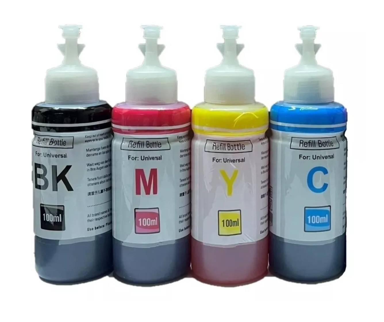 Tinta genérica para recarga pack 4 colores 100ml 1