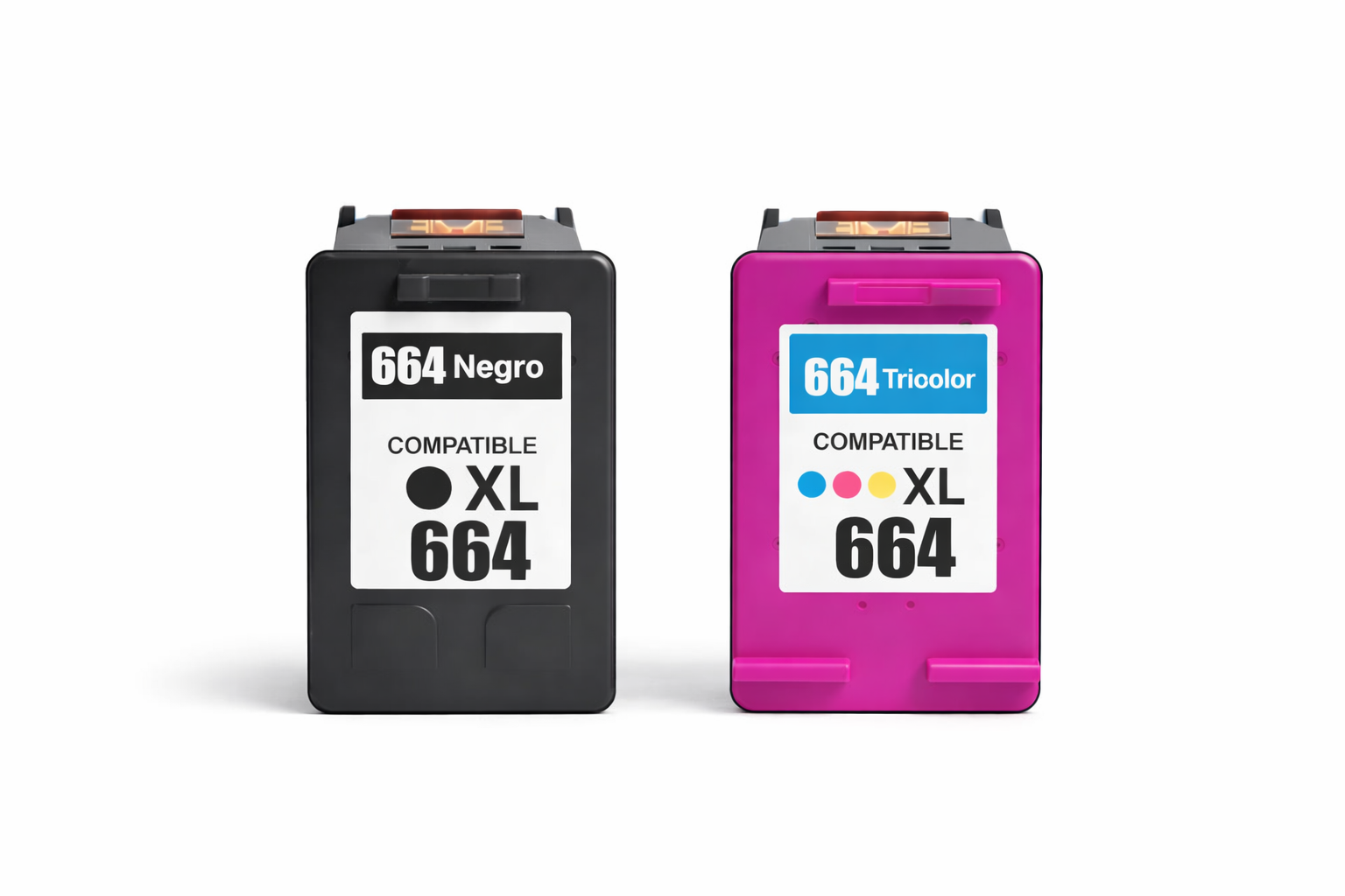 664XL Pack 2 cartuchos, 1 negro y 1 tricolor Comp. hp, Cartucho Tinta  1