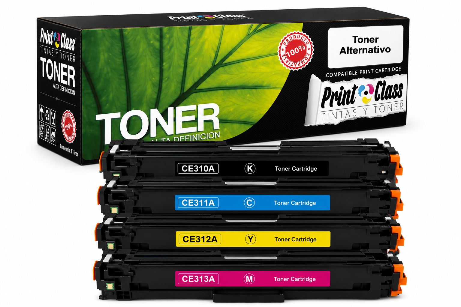 Pack 4 Toner Alternativos CE310A / CE311A / CE312A / CE313A 2