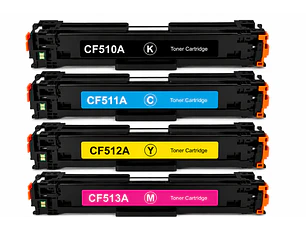 Pack 4 Toner Alternativos CF510A / CF511A / CF512A / CF513A 204A