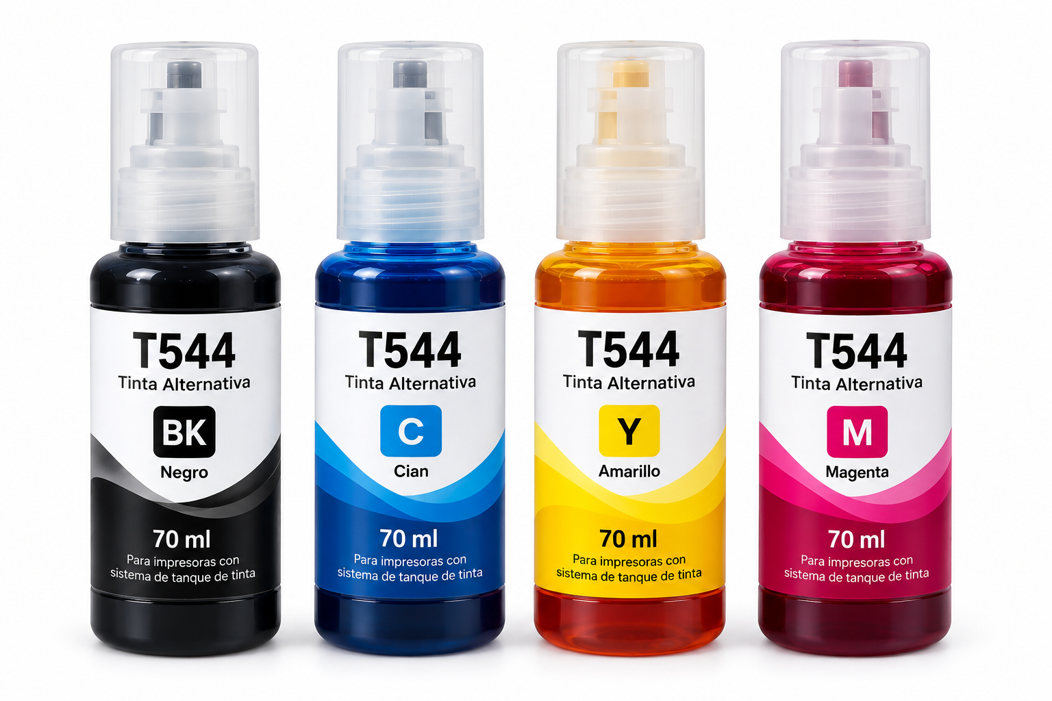 Pack 4 Tintas Alternativas T544 70 ml 2