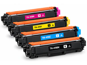 Pack Tóner Brother TN-419 BK/C/M/Y | 4 Colores | Alternativo