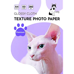 Papel para tarjeta textura 260g 50 hojas glossy