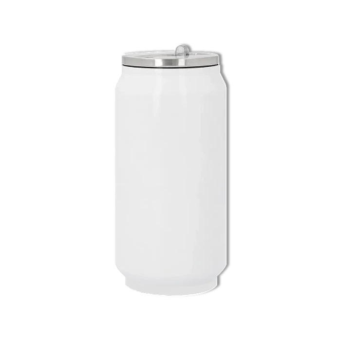 Botella con forma de Lata Térmica Acero Inoxidable sublimacion blanca