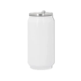 Botella con forma de Lata Térmica Acero Inoxidable sublimacion blanca