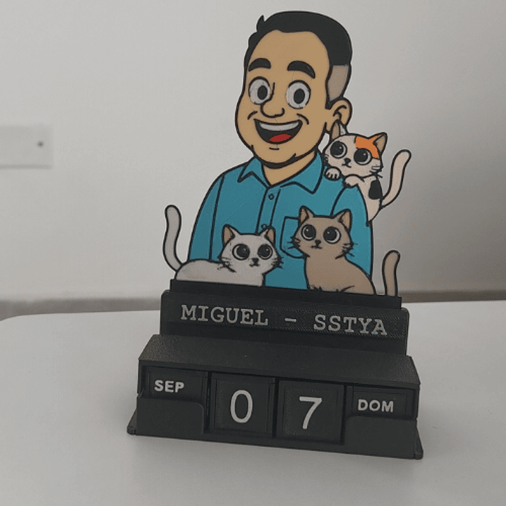 Kit Calendario cubos - Caricatura 2