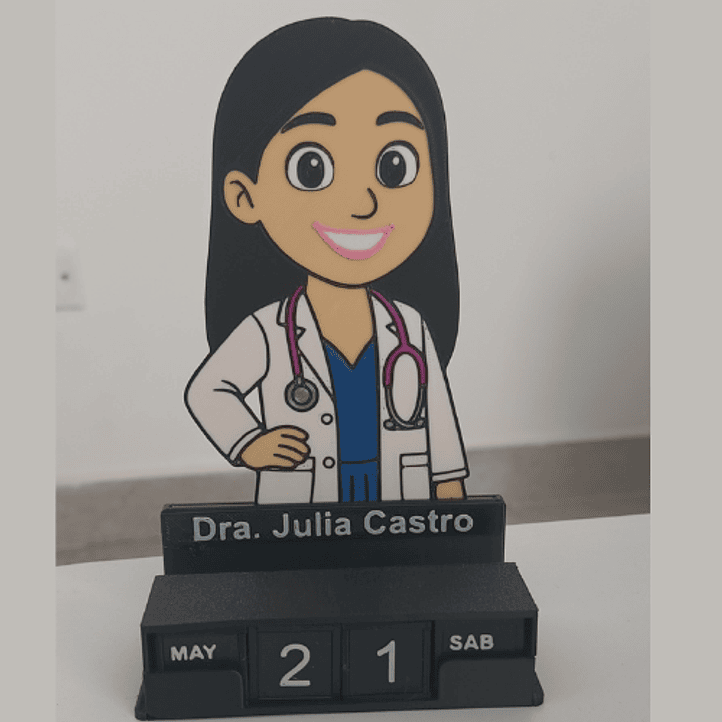 Calendario de cubos - Caricatura personalizada 4