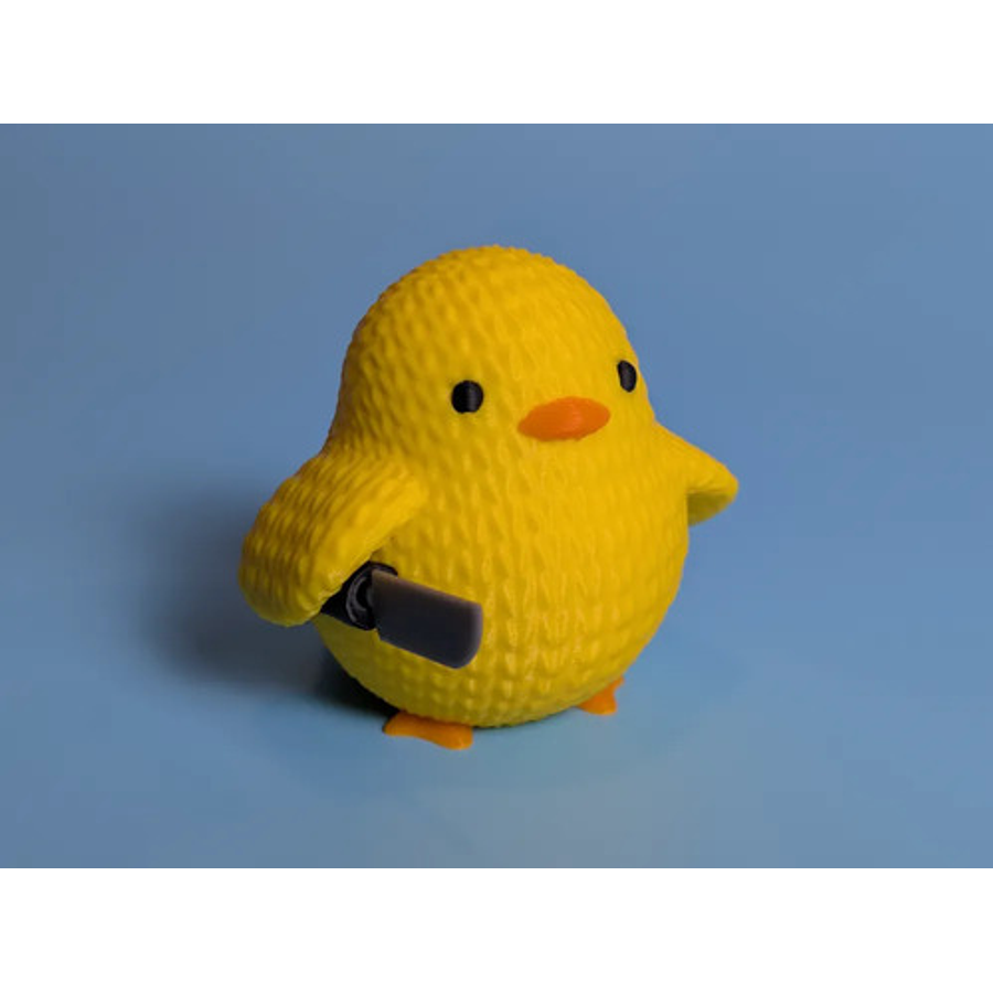 Figura Patito  - Diseño Estilo Tejido