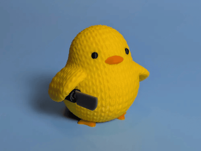 Figura Patito  - Diseño Estilo Tejido 2