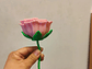 Figura Rosa Impresa En 3d - Diseño Estilo Tejido - Miniatura 3