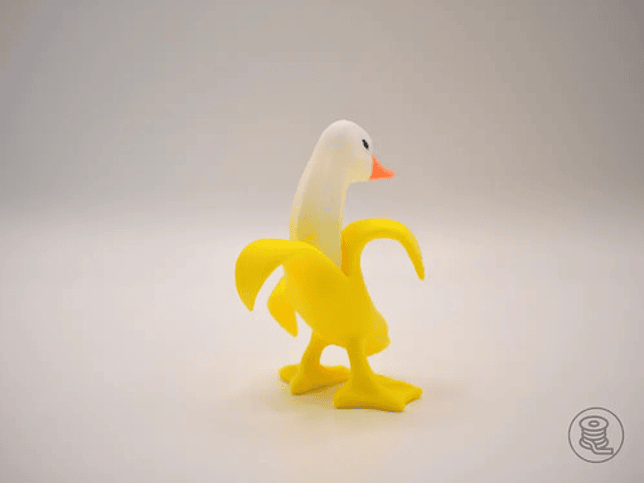Figura Pato Plátano Impreso En 3d 2