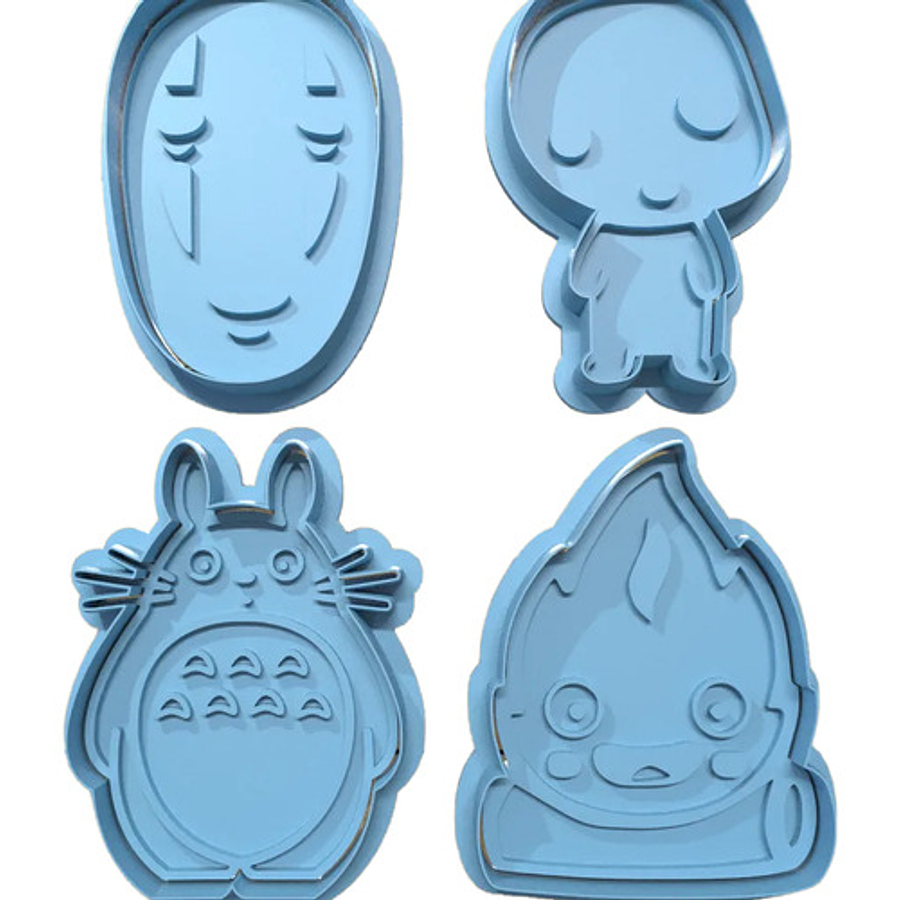 Cortador De Galletas Studio Ghibli (pack 4 Unidades)