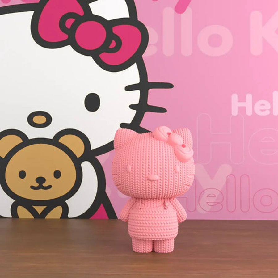 Figura Hello Kitty - Diseño Estilo Tejido