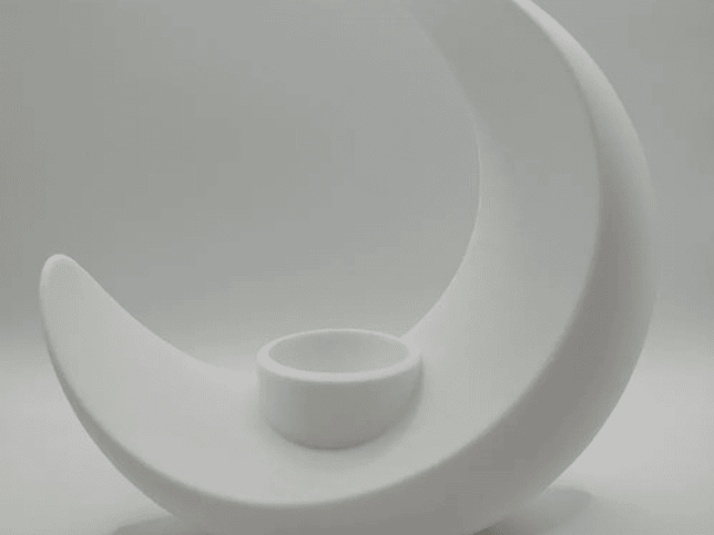 Florero Forma Luna Creciente Negro Y Blanco 2