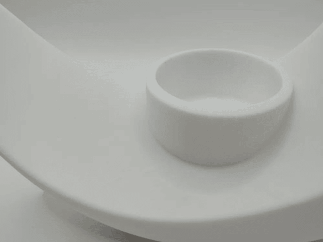 Florero Forma Luna Creciente Negro Y Blanco 3