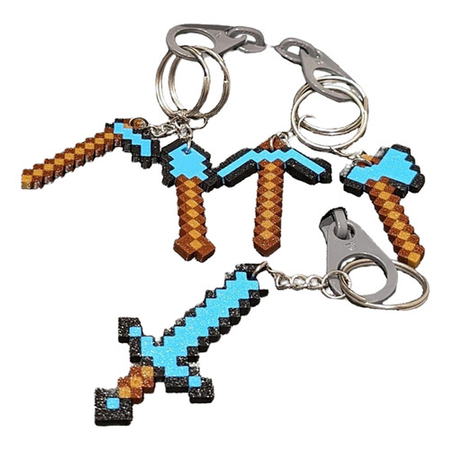 Llavero Minecraft (pack 5 Unidades)