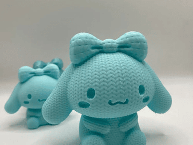 Figura Cinnamoroll Impreso En 3d - Diseño Estilo Tejido 2