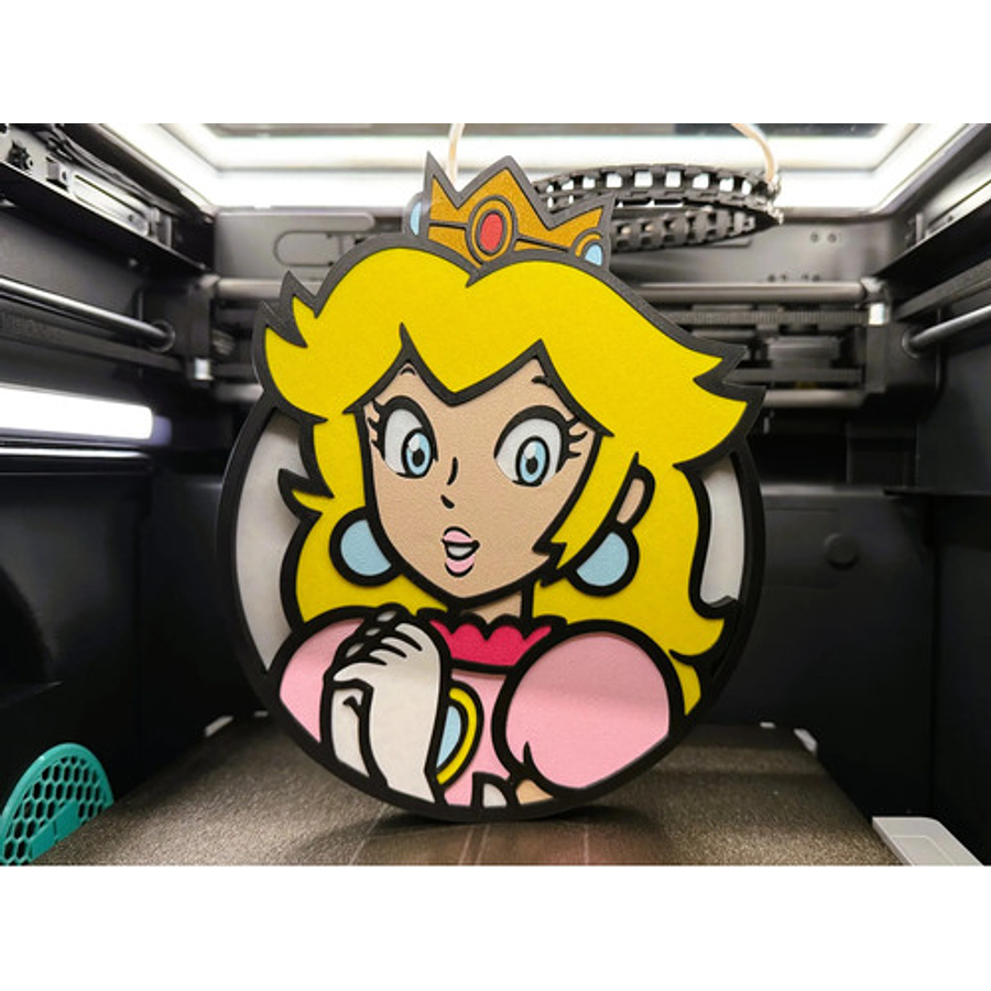 Cuadro Decorativo Genérica Mario Princesa Peach 22.3cm