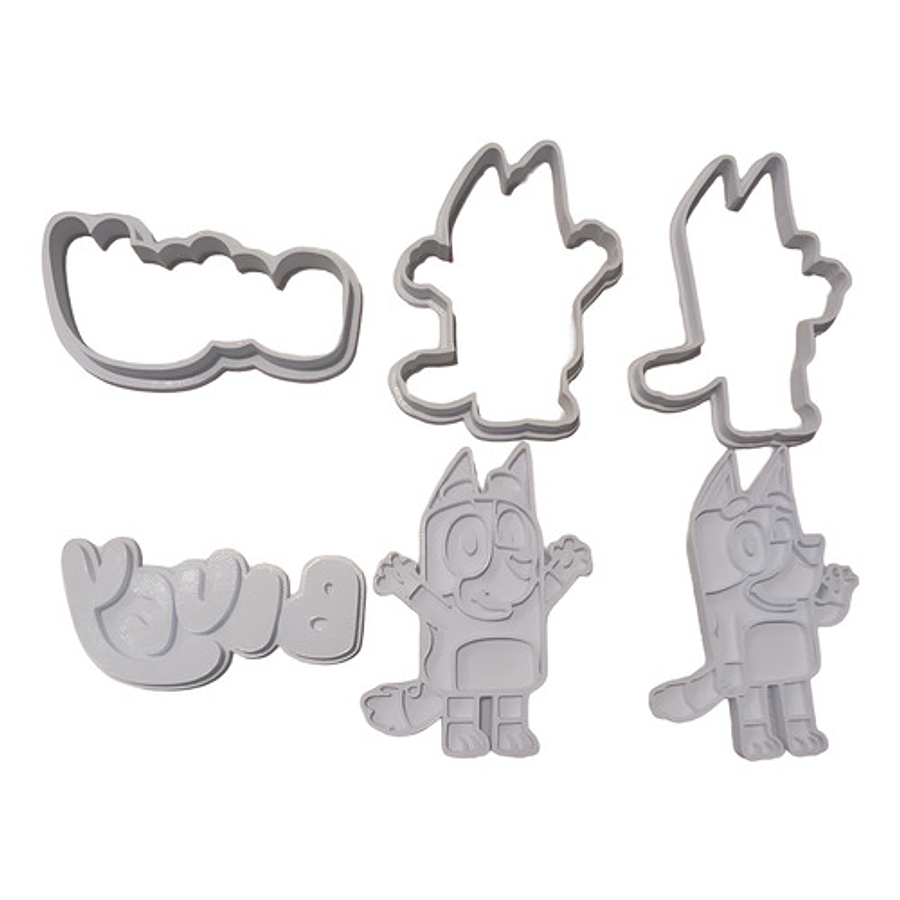 Bluey - Cortador De Galletas (pack 3 Unidades)