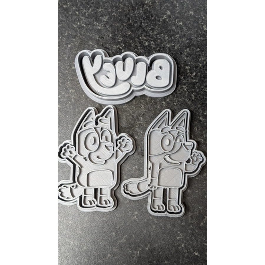 Bluey - Cortador De Galletas (pack 3 Unidades)