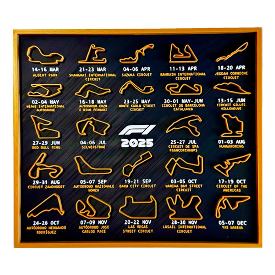 Calendario F1 2025 Genérica - Fórmula 1