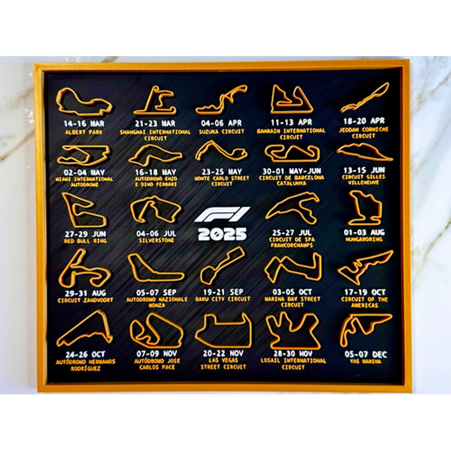 Calendario F1 2025 Genérica - Fórmula 1