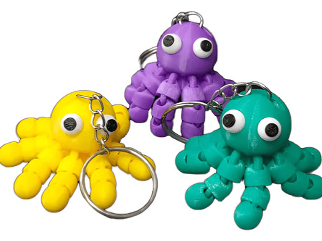 Pulpo Articulado - Llavero (pack 3 Unidades) 1