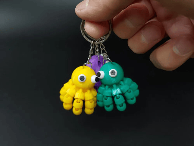 Pulpo Articulado - Llavero (pack 3 Unidades) 3