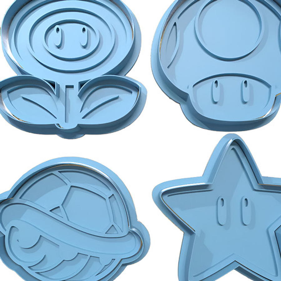 Super Mario - Cortador De Galletas (pack 4 Unidades)