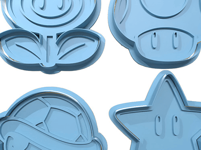 Super Mario - Cortador De Galletas (pack 4 Unidades) 1