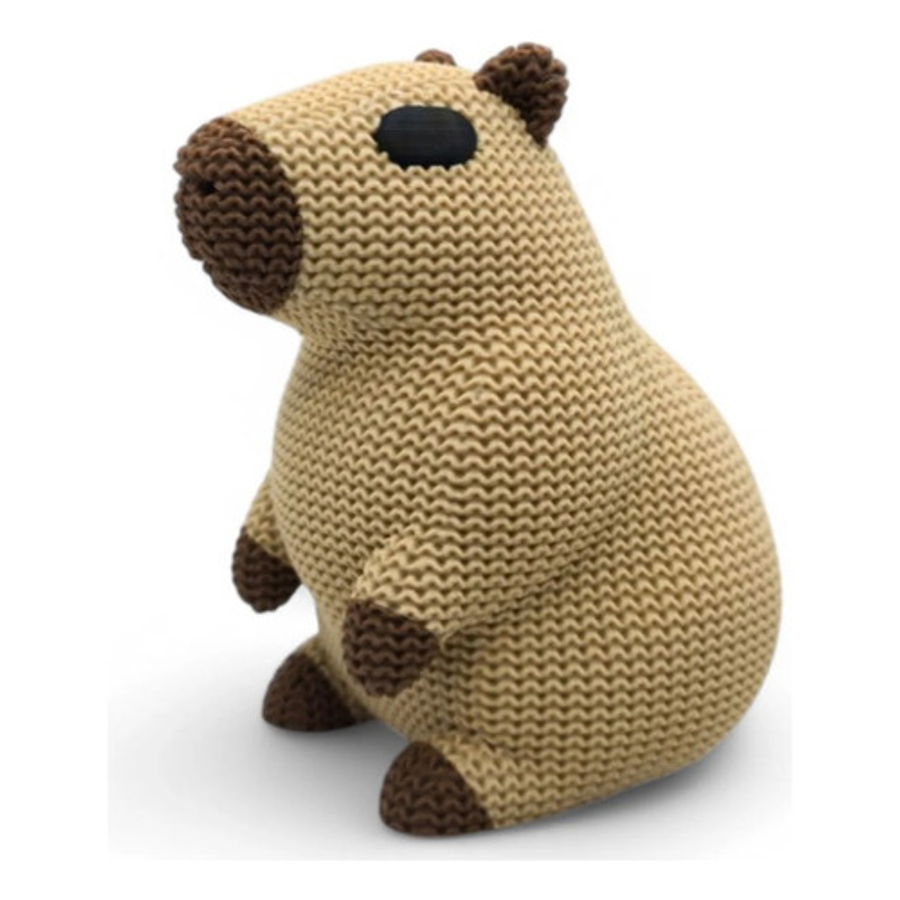 Capibara Impreso En 3d - Diseño Estilo Tejido