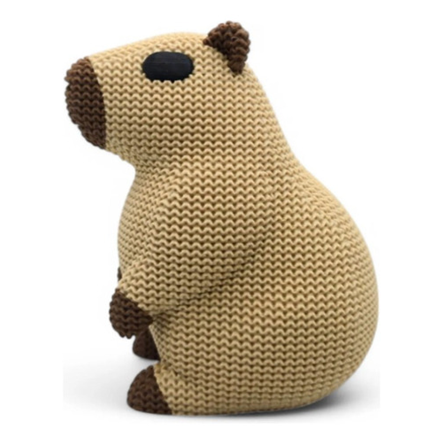 Capibara Impreso En 3d - Diseño Estilo Tejido
