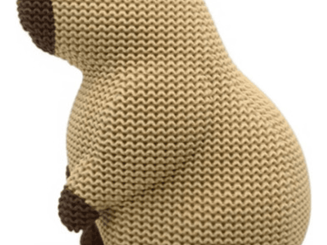 Capibara Impreso En 3d - Diseño Estilo Tejido 2