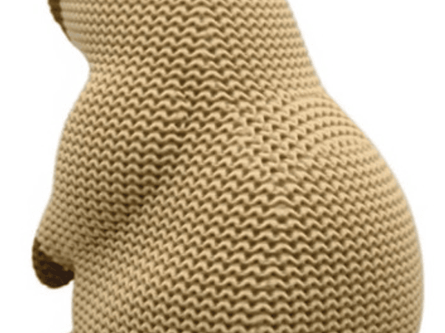 Capibara Impreso En 3d - Diseño Estilo Tejido 3