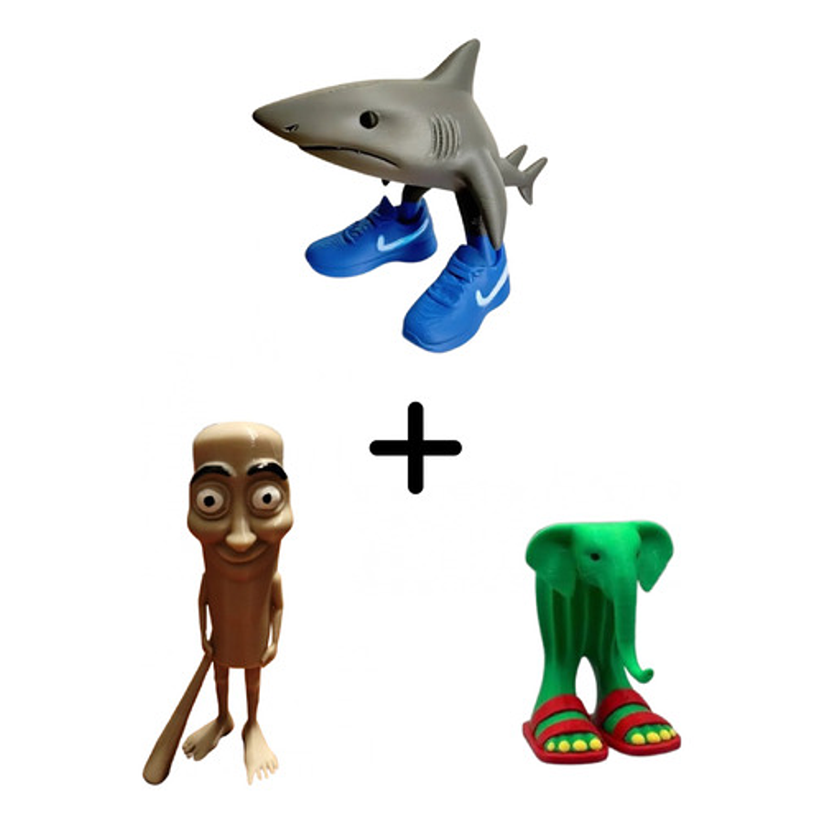 Figuras Italian Brainrot - Combo 3 Unidades