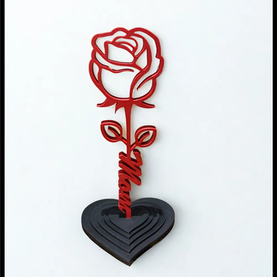 Figura Decorativa Rosa - Día De La Madre