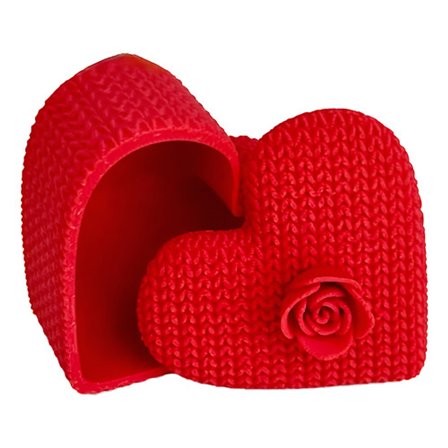 Joyero Corazón - Diseño Estilo Tejido