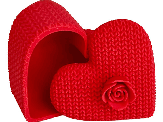 Joyero Corazón - Diseño Estilo Tejido 1